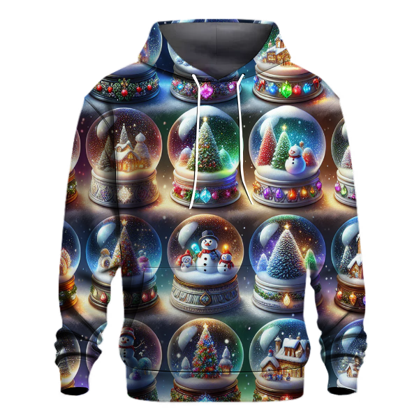 Festive Holiday Snow Globes Hoodie