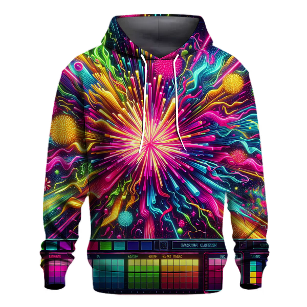 Neon Energy Burst Hoodie