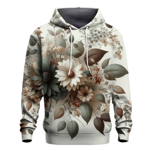 Earthy Floral Prints Hoodie