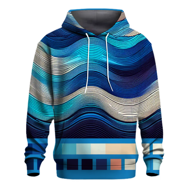 Cobalt Wave Ripple Hoodie