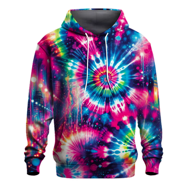 Neon Nightlife Tie-Dye Hoodie