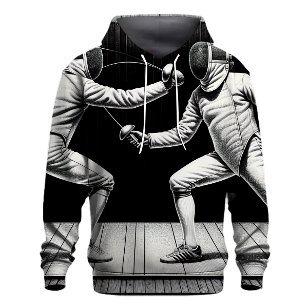 Fencing Duel Elegance Hoodie