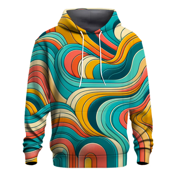 Funky Patterned Waves Hoodie
