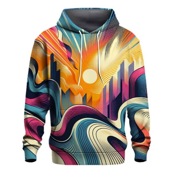 Retro Wave Design Hoodie