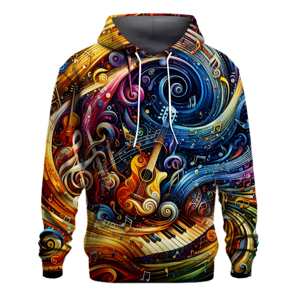 Artistic Music Notes Hoodie