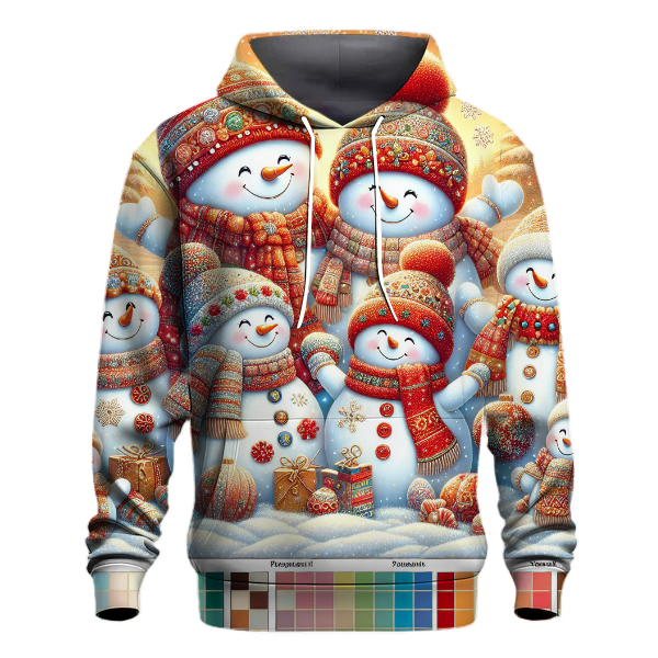 Cheerful Snowman Family Hoodie