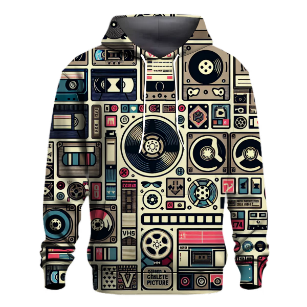 VHS Tape Pattern Hoodie