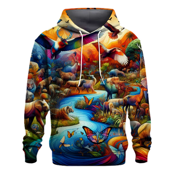 Vibrant Wildlife Hoodie