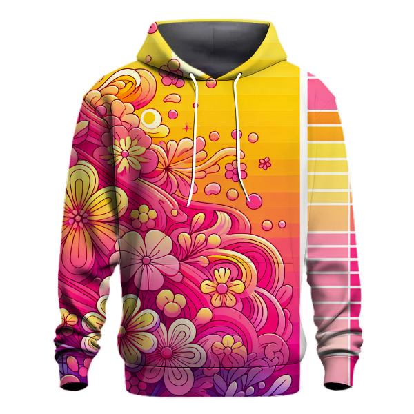 Radiant Floral Gradient Hoodie