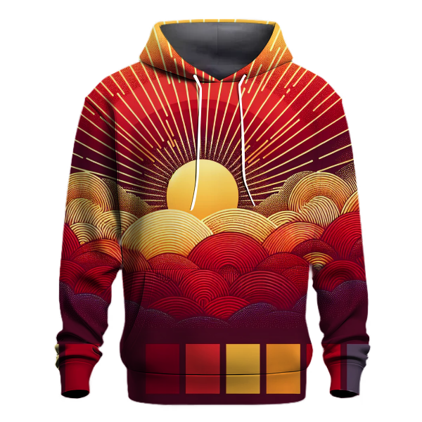 Crimson Sunset Bliss Hoodie