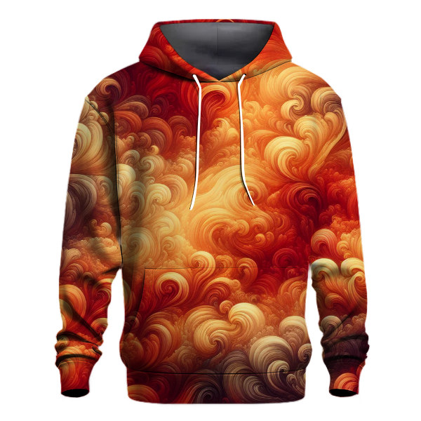 Fireside Glow Tie-dye Design Hoodie