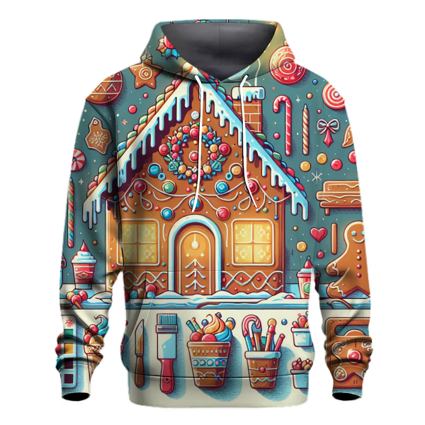 Holiday Gingerbread House Party Hoodie