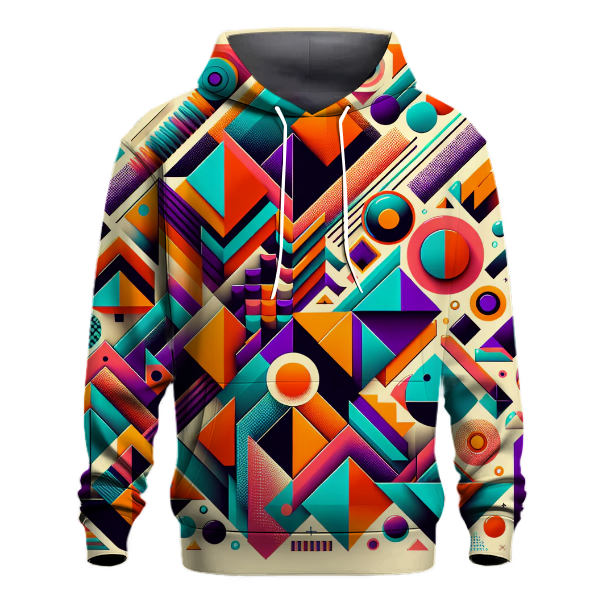 Playful 80s Geometric Patterns Hoodie