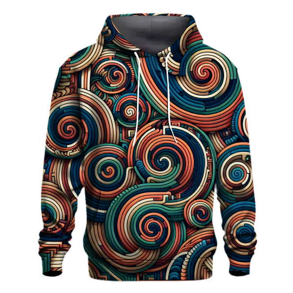 Dynamic Spiral Maze Hoodie