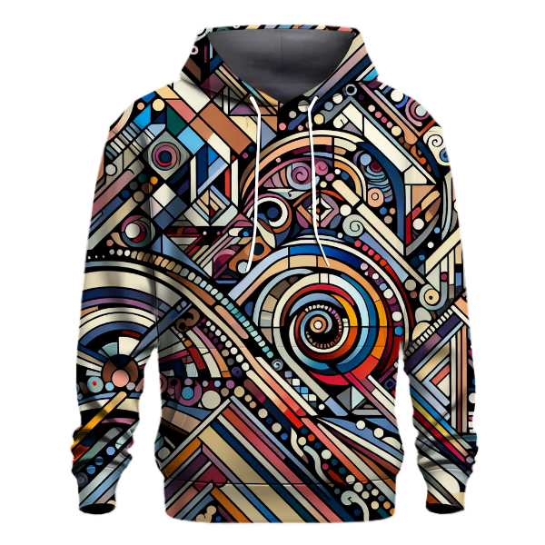 Artistic Geometric Play Hoodie