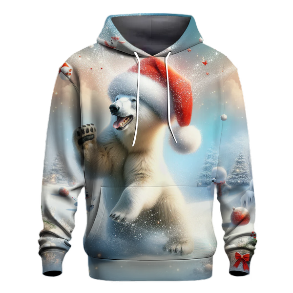 Playful Polar Bear Christmas Hoodie