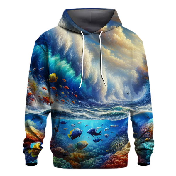 Dynamic Ocean Splash Hoodie