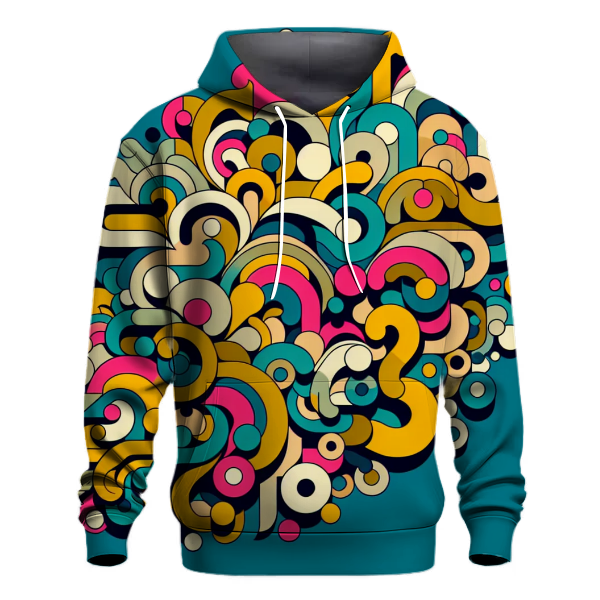 Funky Retro Abstract Shapes Hoodie