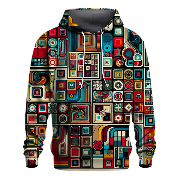 Retro Patchwork Art Hoodie