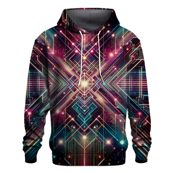 Geometric Laser Lights Hoodie