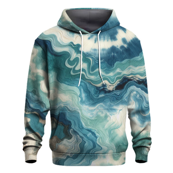 Blue Ocean Waves Hoodie