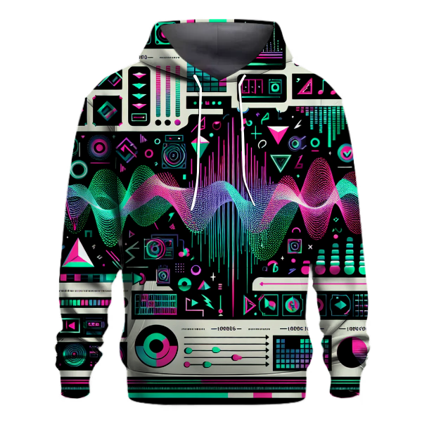 Geometric Sound Waves Hoodie