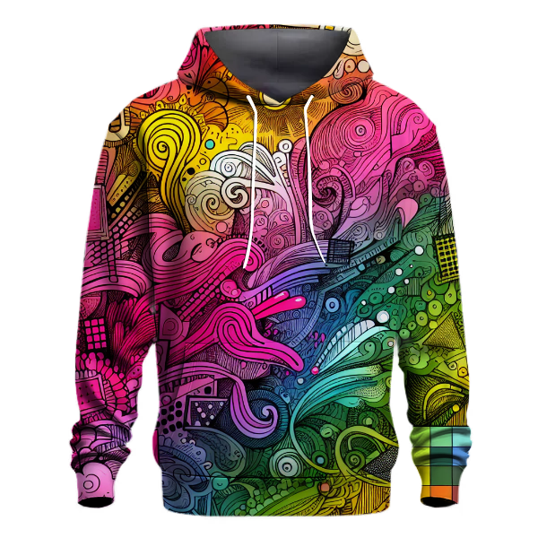 Neon Doodle Vibes Hoodie