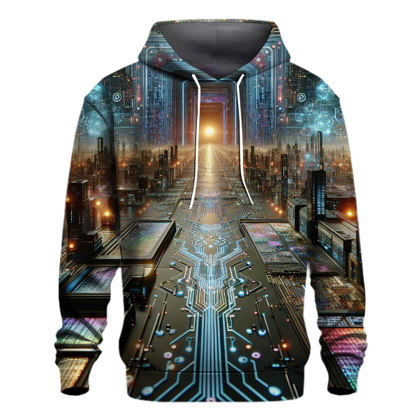 Futuristic Circuit City Hoodie