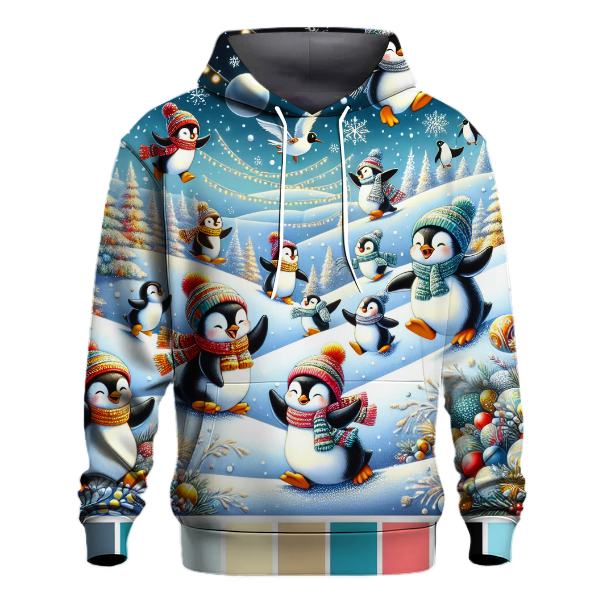Jolly Winter Penguins Hoodie