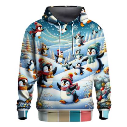 Jolly Winter Penguins Hoodie