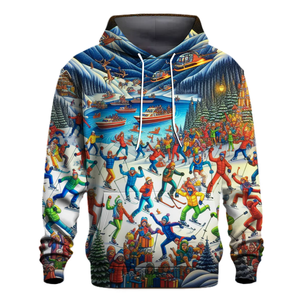 Joyful Winter Sports Fun Hoodie