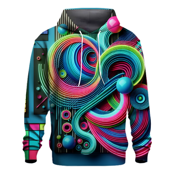 Bold Neon Circles Hoodie