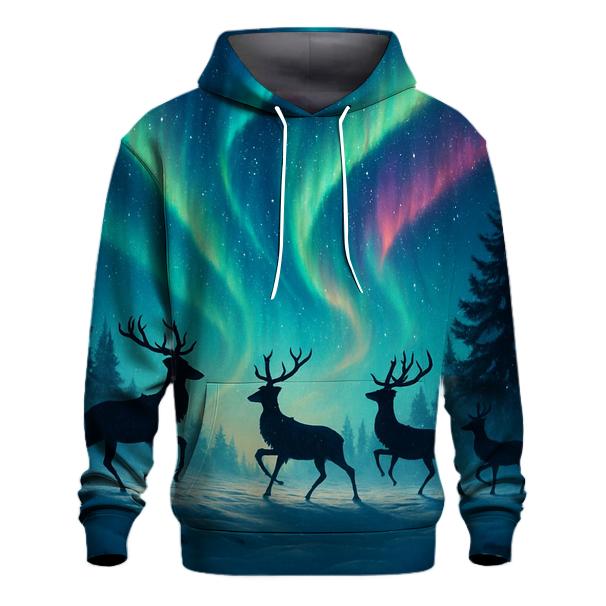 Northern Lights Reindeer Hoodie