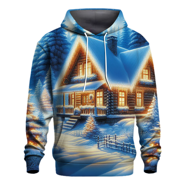 Snowy Winter Cabin Hoodie