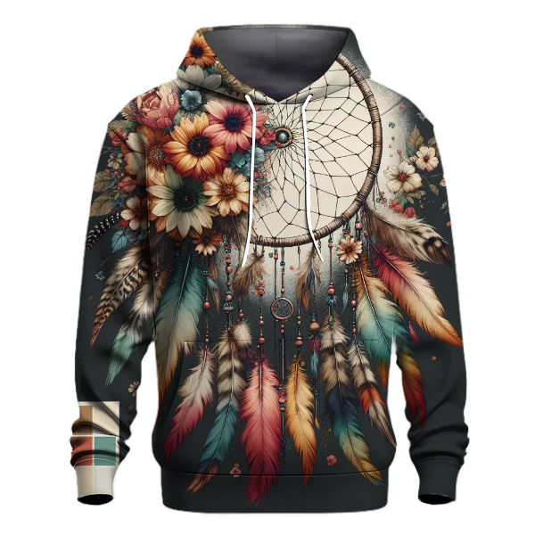 Retro Floral Dreamcatcher Hoodie