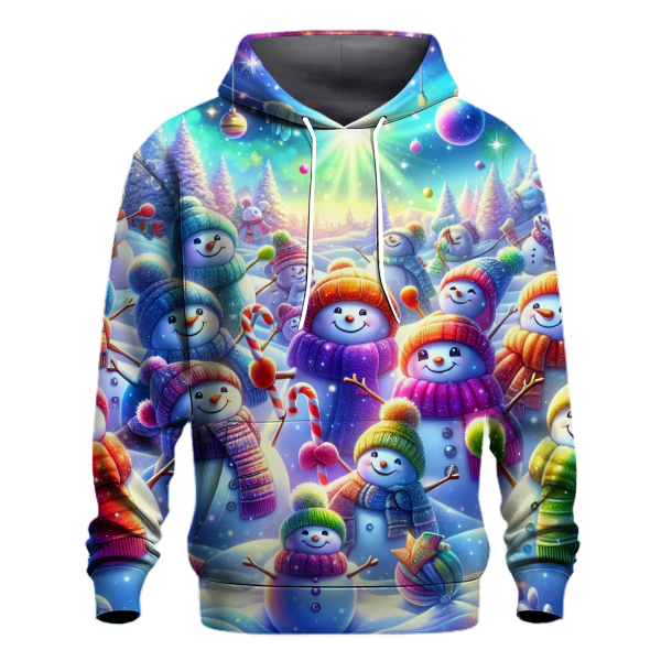Festive Snowmen Gathering Hoodie