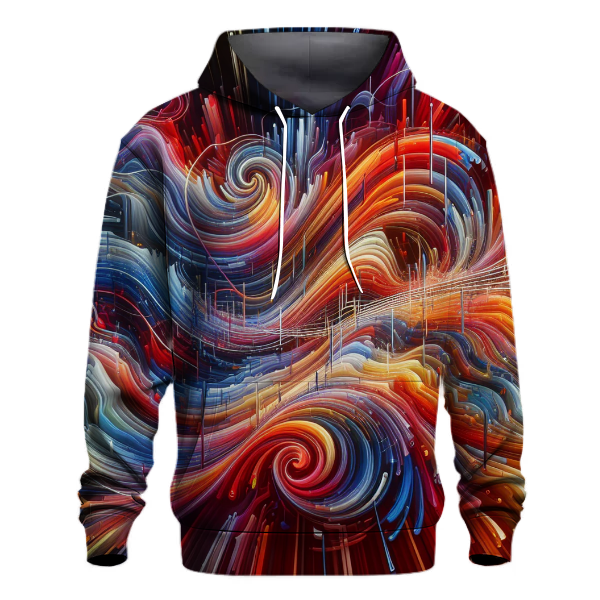 Abstract Sound Waves Hoodie