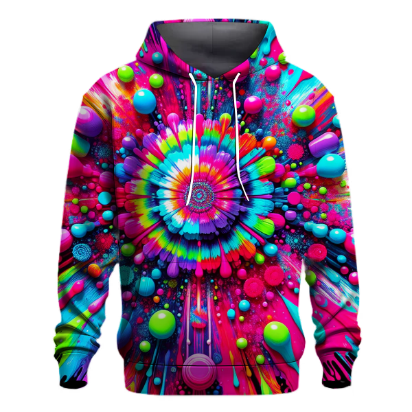 Electric Rainbow Drip Hoodie