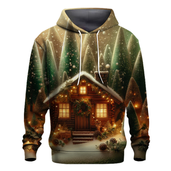 Cozy Christmas Cabin Retreat Hoodie