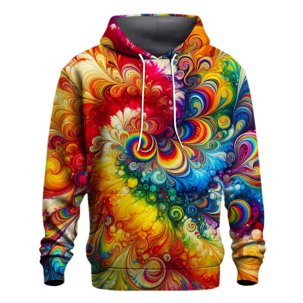 Funky Rainbow Tie-dye Design Hoodie