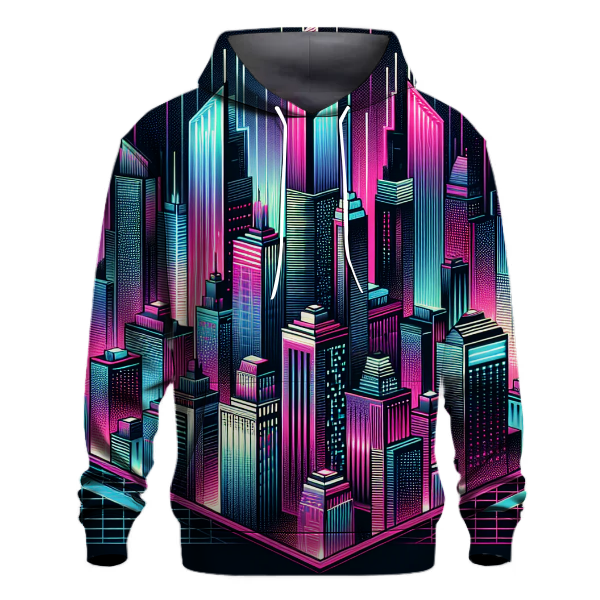 Retro Futurism Cityscape Hoodie