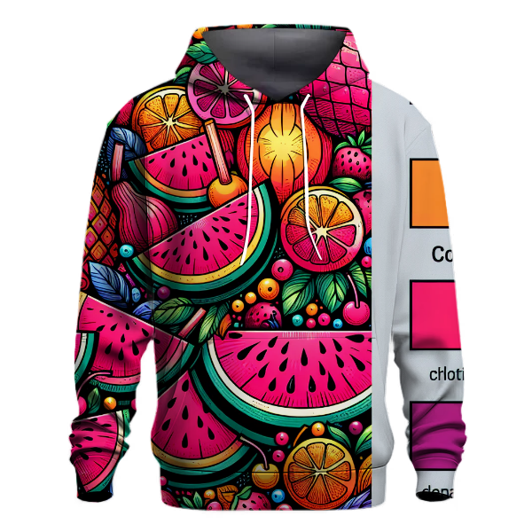Funky Retro Fruits Hoodie