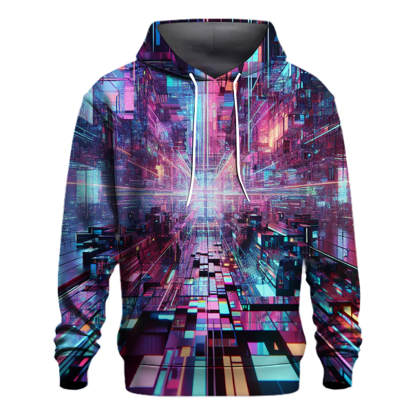 Neon Nights Glitch Hoodie