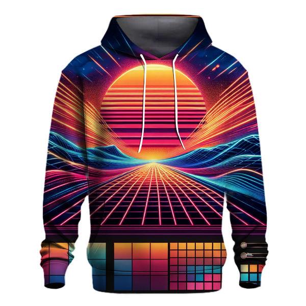 Neon Synth Sunset Hoodie