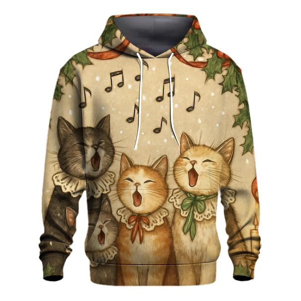 Christmas Carol Cat Choir Hoodie