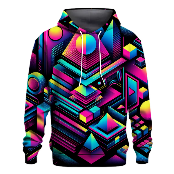 Neon Pop Geometry Hoodie