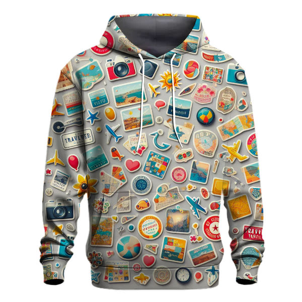Vintage Travel Stickers Hoodie