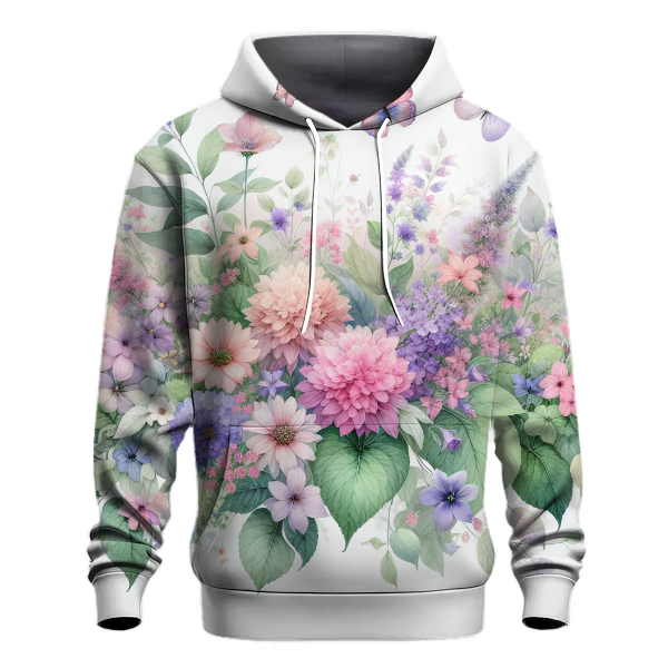 Peaceful Watercolor Garden Hoodie