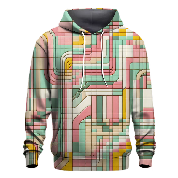 Pastel Groovy Checkered Hoodie