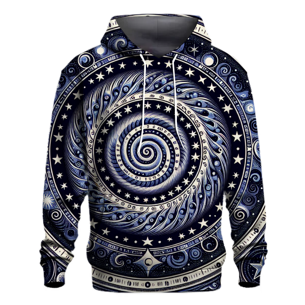 Cosmic Spiral Pattern Hoodie
